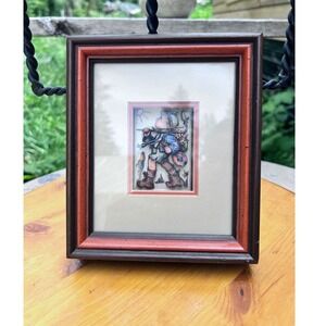 Vintage The Wandering Boy 3D Shadow Box Framed Wall Art Brown Hummel Hummel